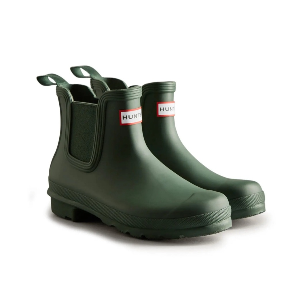 Hunter Green Chelsea Winter Rain Boots